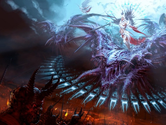 Athena begins the assault on Baphomet's Rapier Legion