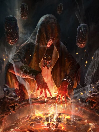 Theegan witch at the Witch Cauldron