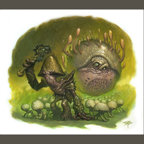 myconids, artwork by Steve Prescott